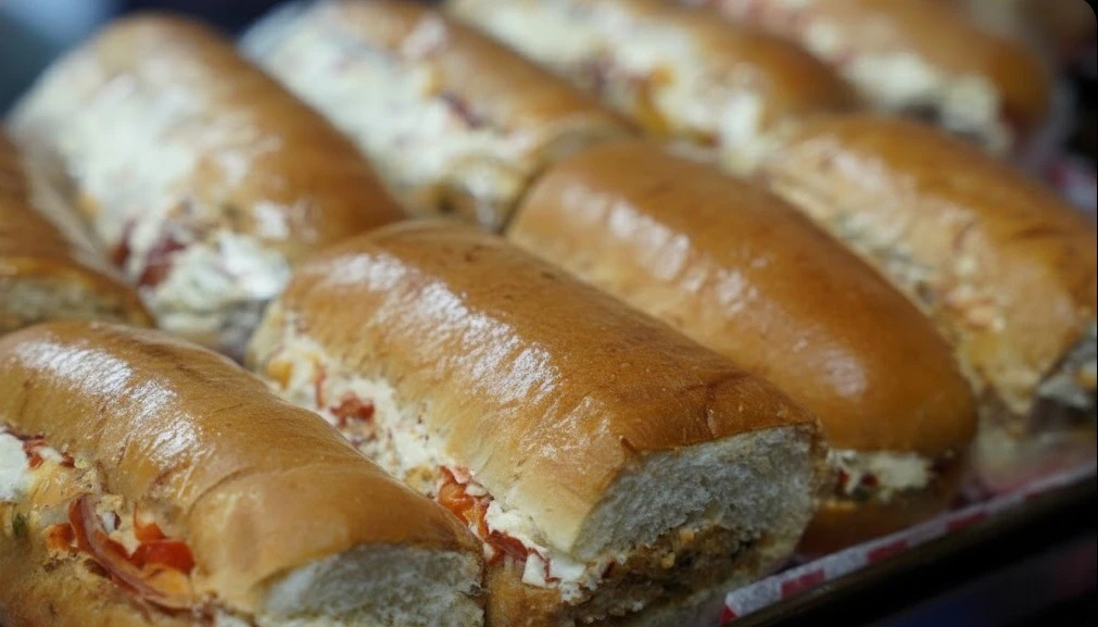 Indian-style hot dogs and street food at Manohar Vegetarian Bakery in Edmonton, AB